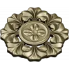 Classic Floral Rosette STL for CNC Carving