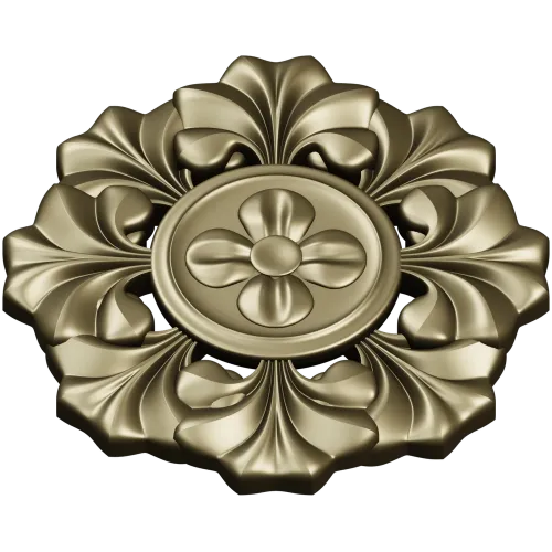 Classic Floral Rosette STL for CNC Carving