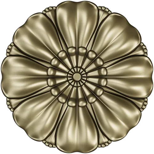 Floral rosette STL for CNC router
