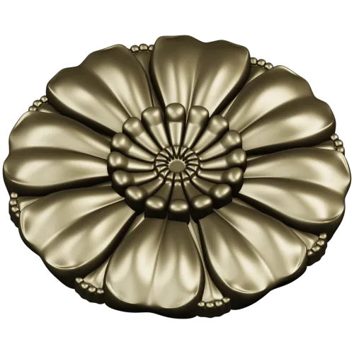 Floral rosette STL for CNC router