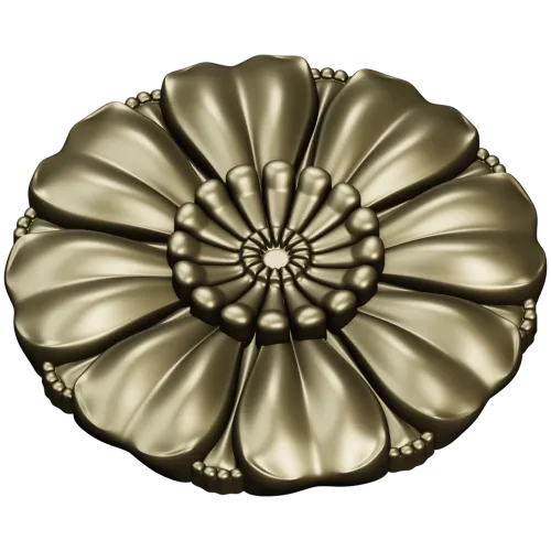 Floral rosette STL for CNC router
