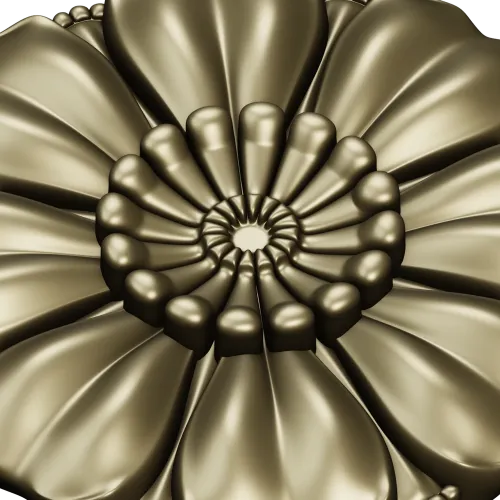 Floral rosette STL for CNC router