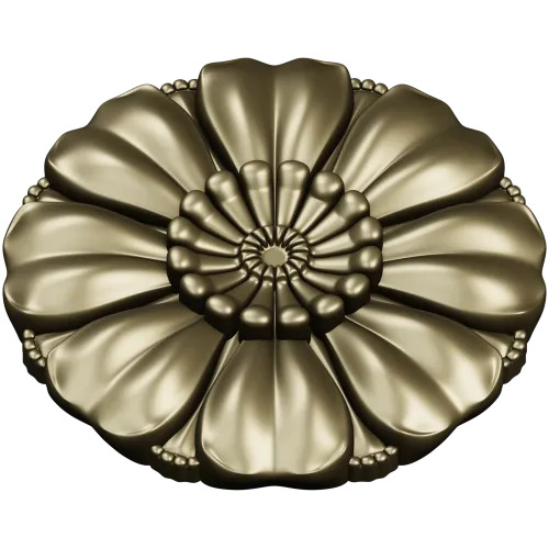 Floral rosette STL for CNC router