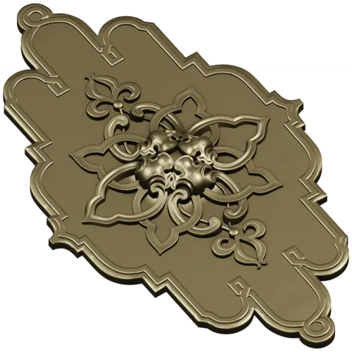 Mascaron Lily Rosette - STL 3D model for CNC milling