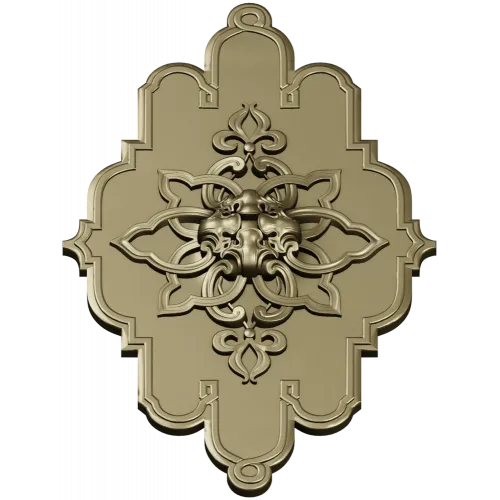Mascaron Lily Rosette - STL 3D model for CNC milling