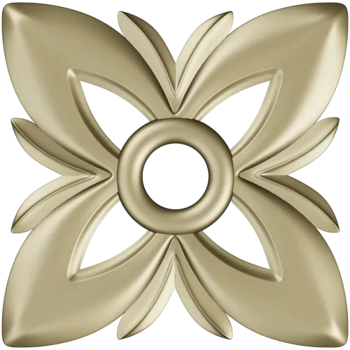 Floral Four-Petal Rosette - STL 3D Model for CNC