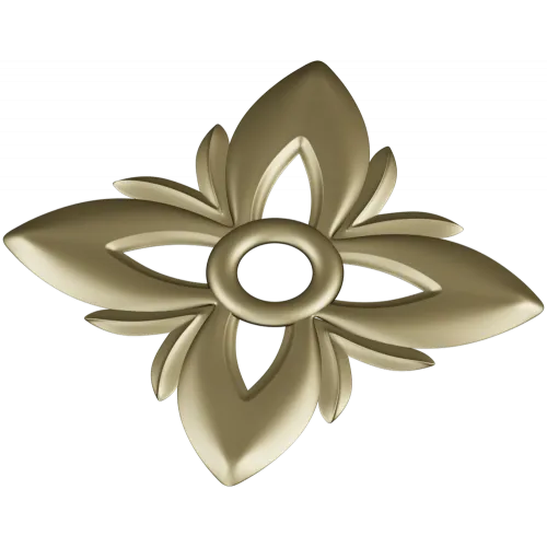 Floral Four-Petal Rosette - STL 3D Model for CNC