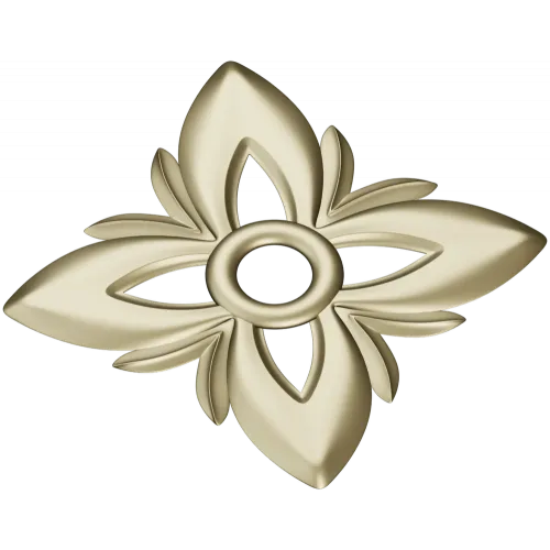 Floral Four-Petal Rosette - STL 3D Model for CNC
