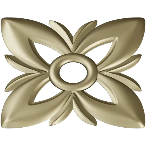 Floral Four-Petal Rosette - STL 3D Model for CNC