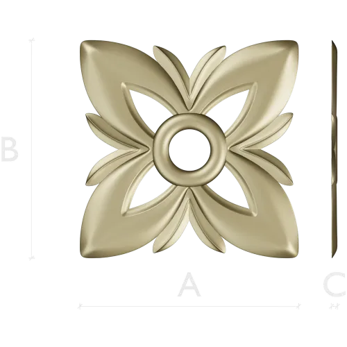 Floral Four-Petal Rosette - STL 3D Model for CNC