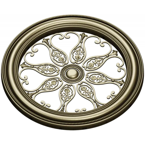 Aurelia Rosette - ornate round STL 3D model for CNC