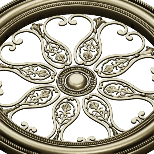 Aurelia Rosette - ornate round STL 3D model for CNC