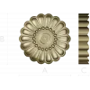 Auric Petal Rosette - STL 3D model for CNC router