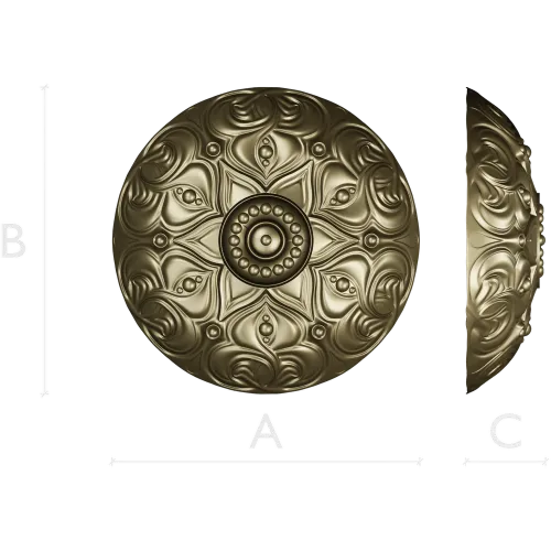 Decorative Acanthus Rosette STL for CNC