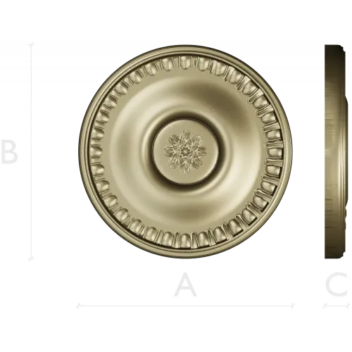 Classic Round Rosette STL for CNC Milling