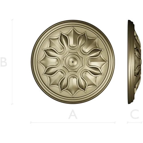 Sun Rosette STL for CNC Carving