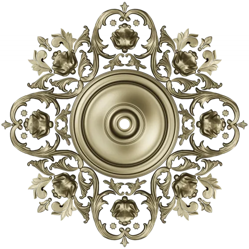 Baroque Floral Rosette - STL 3D Model for CNC