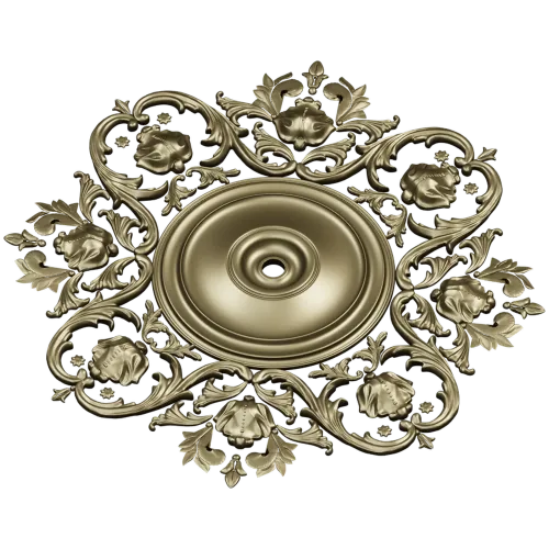 Baroque Floral Rosette - STL 3D Model for CNC