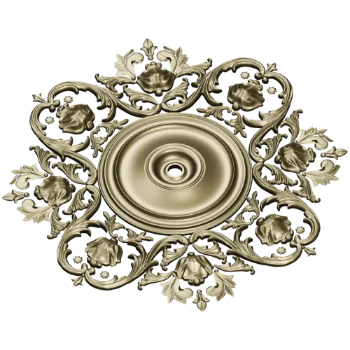 Baroque Floral Rosette - STL 3D Model for CNC