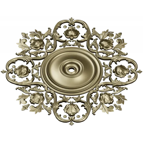 Baroque Floral Rosette - STL 3D Model for CNC