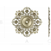 Baroque Floral Rosette - STL 3D Model for CNC