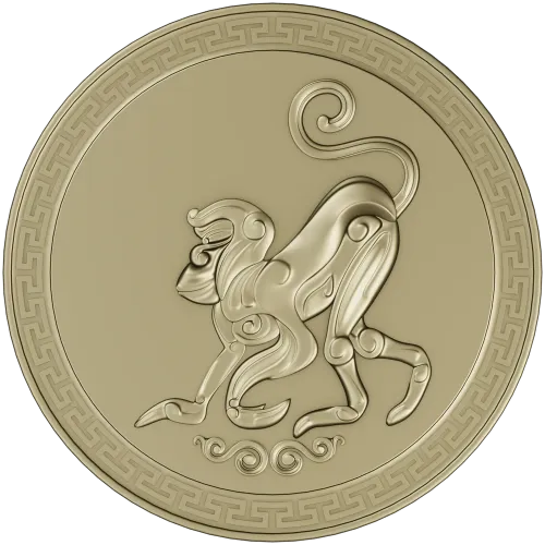 Aureate Monkey Rosette - STL 3D model for CNC milling