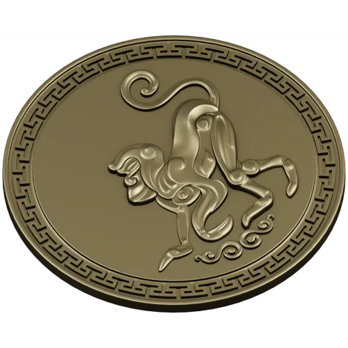 Aureate Monkey Rosette - STL 3D model for CNC milling