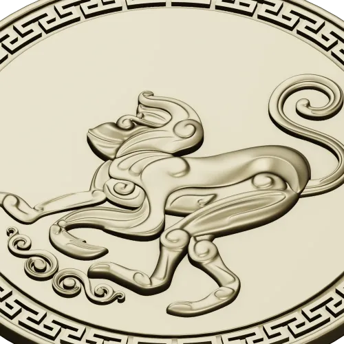 Aureate Monkey Rosette - STL 3D model for CNC milling