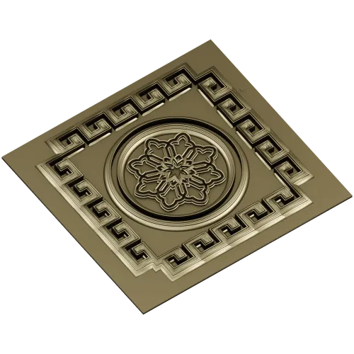 Athenian Rosette - STL 3D model for CNC routing