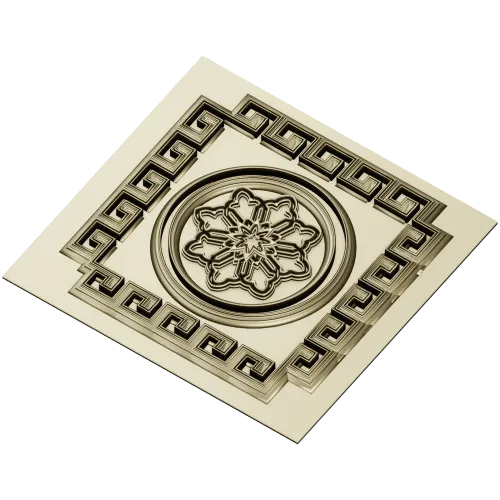Athenian Rosette - STL 3D model for CNC routing