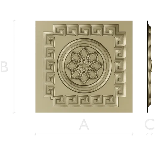 Athenian Rosette - STL 3D model for CNC routing