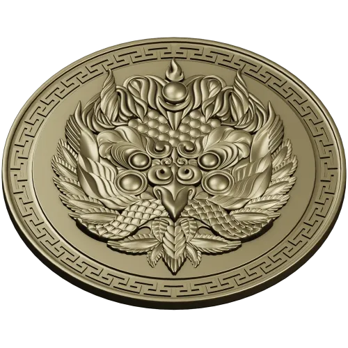 Розетка "Сирин" - круглый рельефный медальон STL для ЧПУ