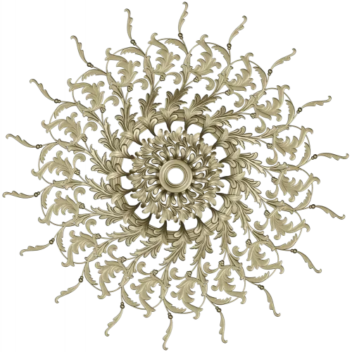 Sunburst Acanthus Rosette STL