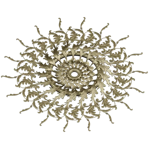 Sunburst Acanthus Rosette STL