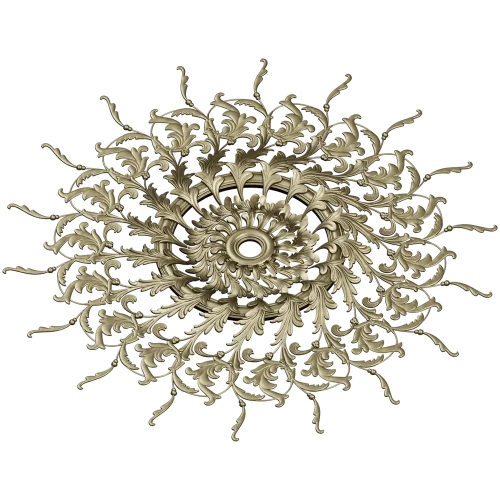 Sunburst Acanthus Rosette STL