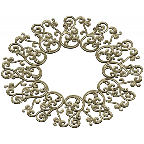 Ornamental Filigree Rosette STL for CNC