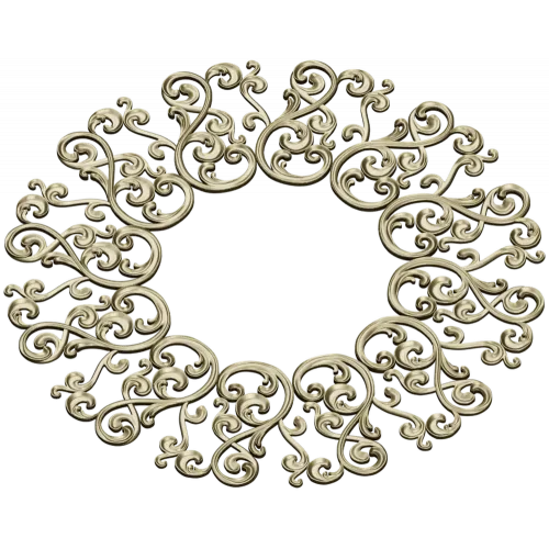 Ornamental Filigree Rosette STL for CNC