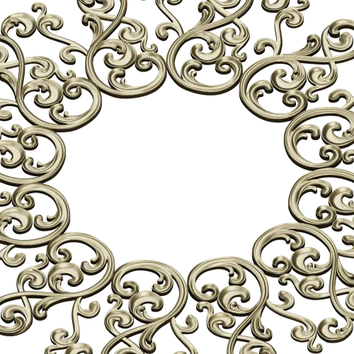 Ornamental Filigree Rosette STL for CNC