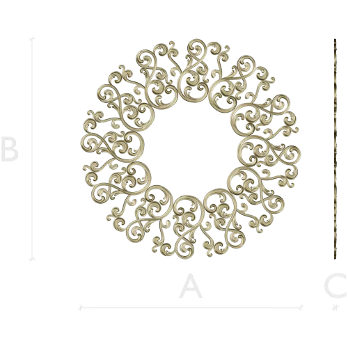 Ornamental Filigree Rosette STL for CNC