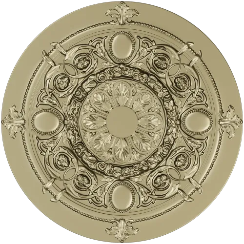 Regal Floral Rosette - ornate STL 3D model for CNC milling