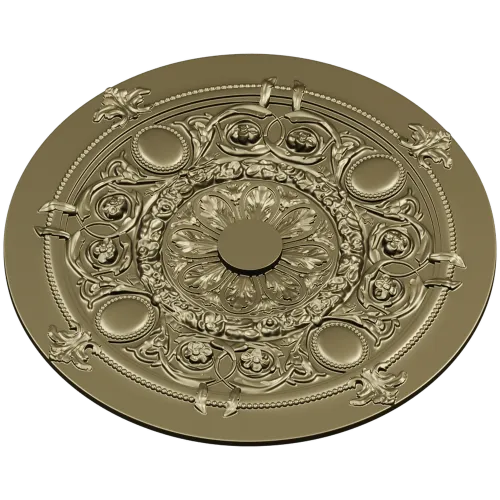 Regal Floral Rosette - ornate STL 3D model for CNC milling