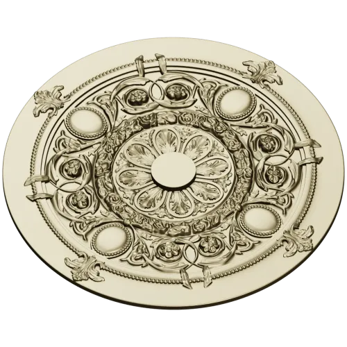 Regal Floral Rosette - ornate STL 3D model for CNC milling