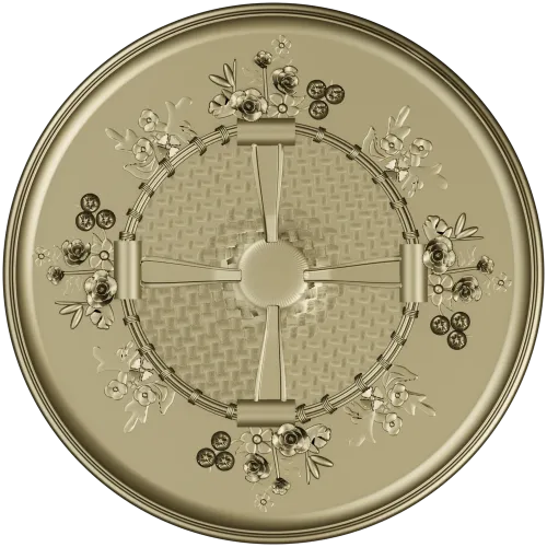 Decorative Round Rosette STL for CNC Milling