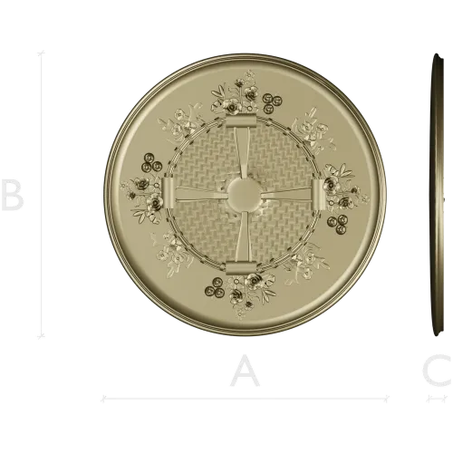 Decorative Round Rosette STL for CNC Milling