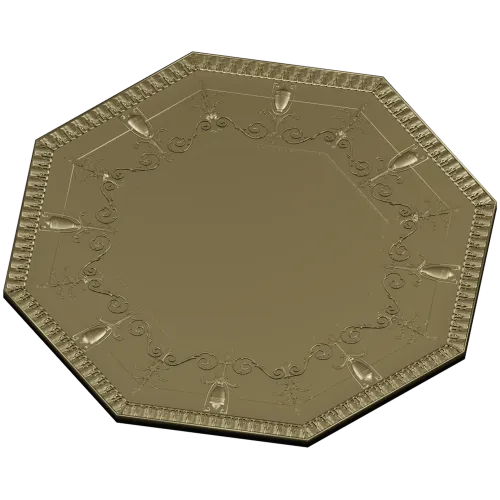Octagonal Decorative Rosette - STL 3D Model for CNC