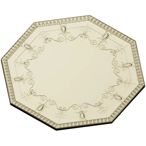 Octagonal Decorative Rosette - STL 3D Model for CNC