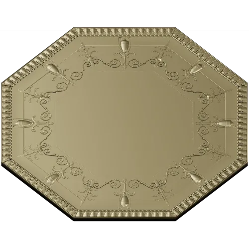Octagonal Decorative Rosette - STL 3D Model for CNC