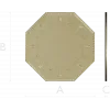 Octagonal Decorative Rosette - STL 3D Model for CNC