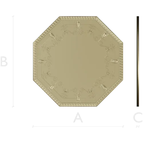 Octagonal Decorative Rosette - STL 3D Model for CNC