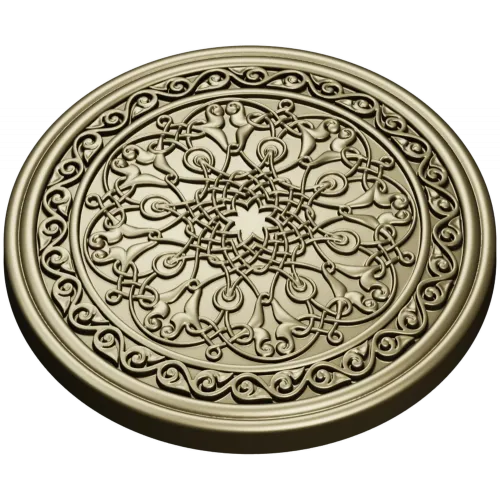 Орнаментальная круглая розетка - 3D STL для фрезеровки